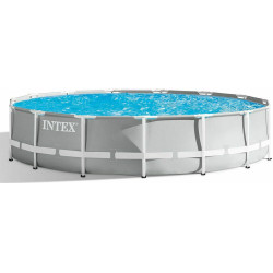 Intex Prism Frame Πισίνα με Μεταλλικό Σκελετό & Αντλία Φίλτρου ,Σκάλα & Κάλυμμα 457x107x107εκ.